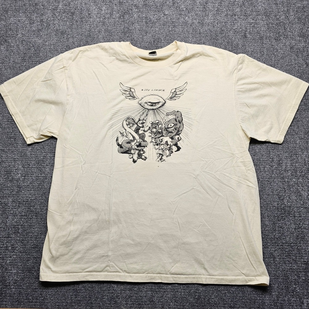 Dev Lemons Freak Show Tour 2023 Graphic T-Shirt Cream Mens 2XL Gildan Hammer